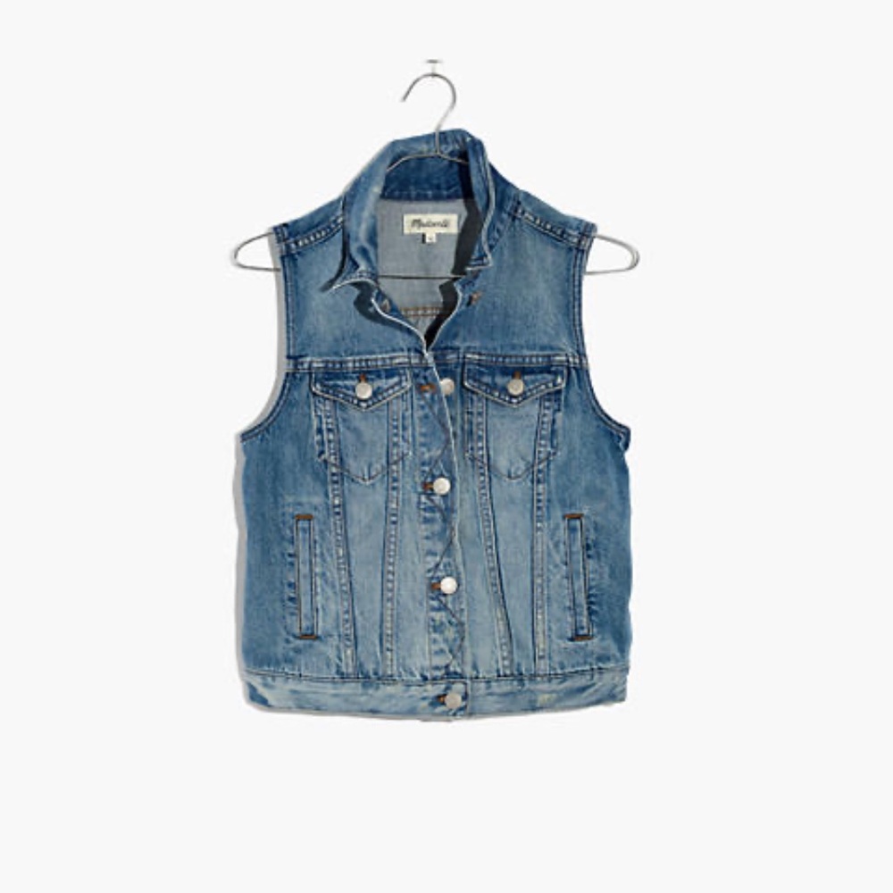 Madewell Jean Vest in Albert Wash